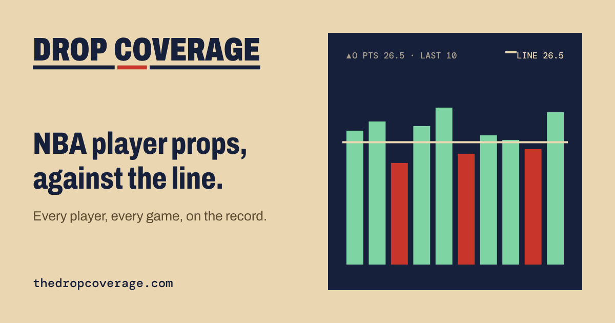 Drop Coverage: NBA Player Props and Predictions, Against the Line